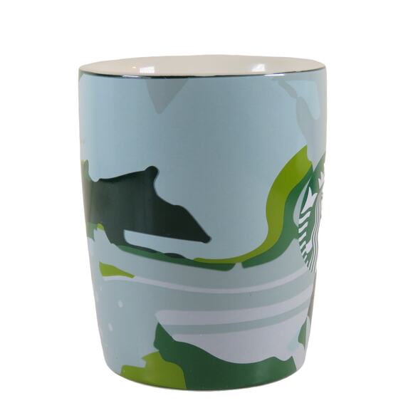 Starbucks Coffee Mug 10oz Abstract Art Ceramic Mug 2021 Green Blue - Picture 8 of 12